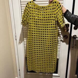 Worth NY, chartreuse pencil/sheath dress size 10.  Circa 2013 retailed @$495.